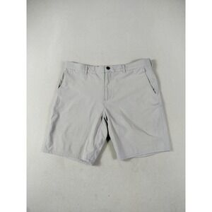 Johnnie-O Prep-Formance Calcutta Shorts Mens 34 Gray Chino Stretch Golf Casual
